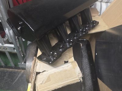 ls1 ls2 ls6 fabricated black aluminum Intake Manifold with Fuel Rails and Hardware - Black