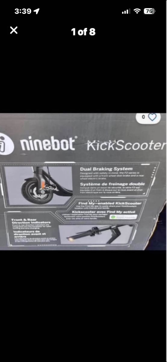 Nearly New Segway F2 Electric Scooter.   350 W Motor 25 Mile Range 18 MPH       MSRP $ 699