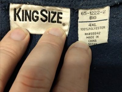 King Size 4XL Big Men's Sweatpants - Navy Blue & Gray (56-59 in waist)