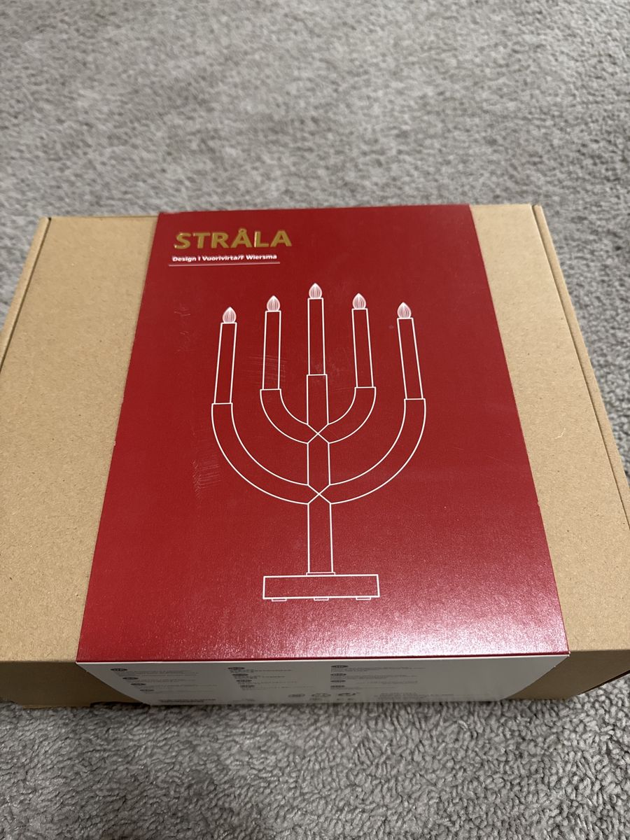 STRÅLA IKEA 5-Light Electric Candelabra Festive LED Candle Holder Design by Vuorivirta/Wiersma