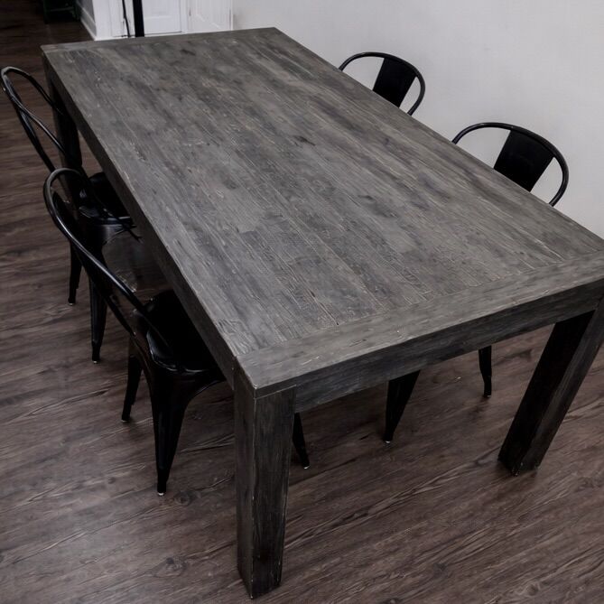 Gray Reclaimed Wood Kitchen table