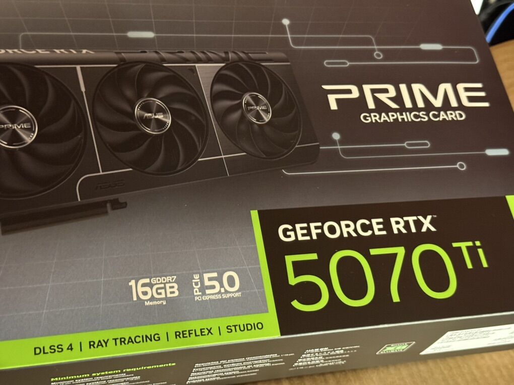 New Nvidia RTX 5070 ti - ASUS Prime GPU 16GB VRAM