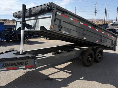 8x16 Diamond C DOD 207 Deckover Dump Trailer - 24" Sides - 15.5K GVWR -