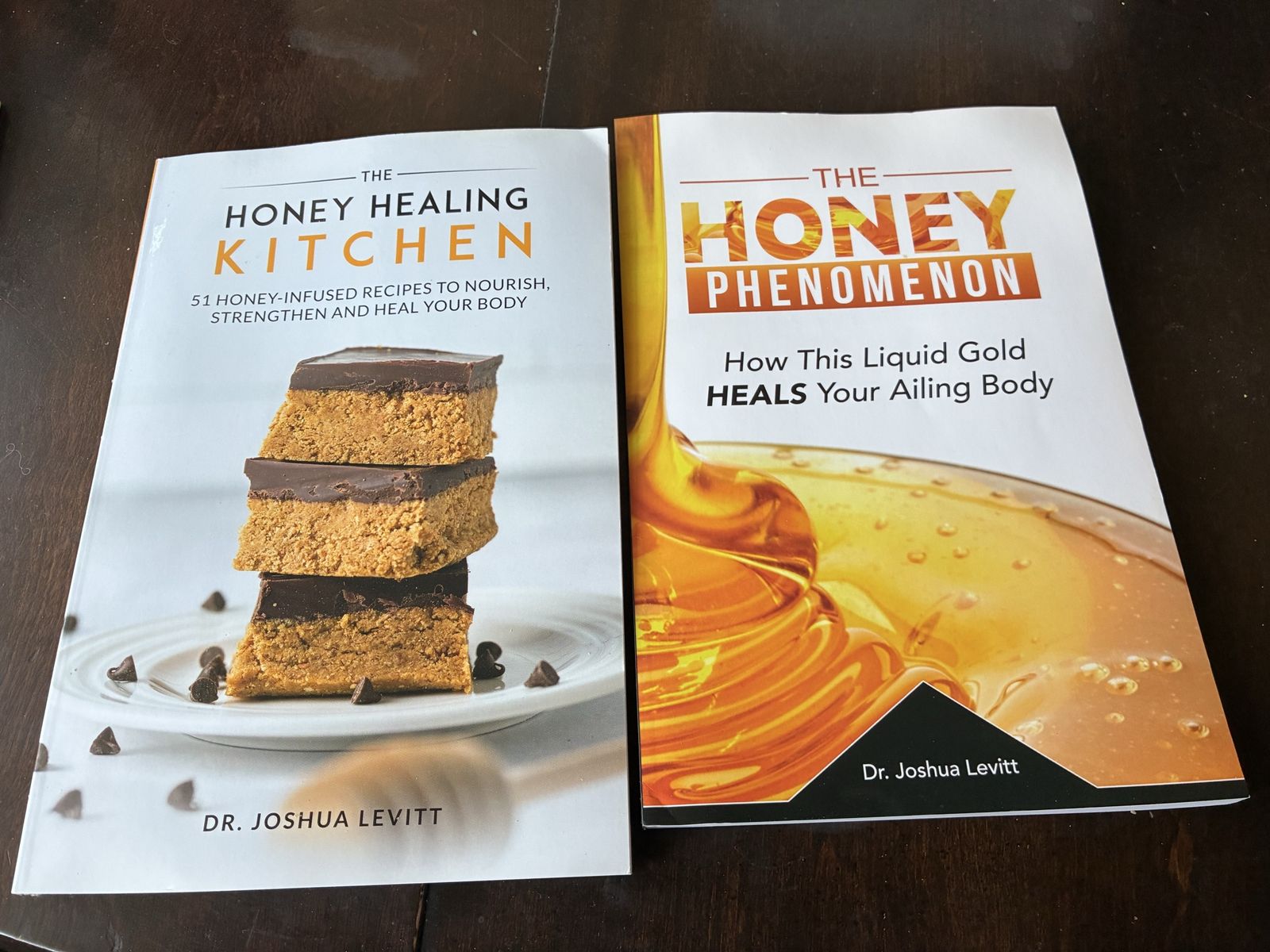 The Honey Healing Kitchen & The Honey Phenomenon by Dr. Joshua Levitt - 2 Book Set