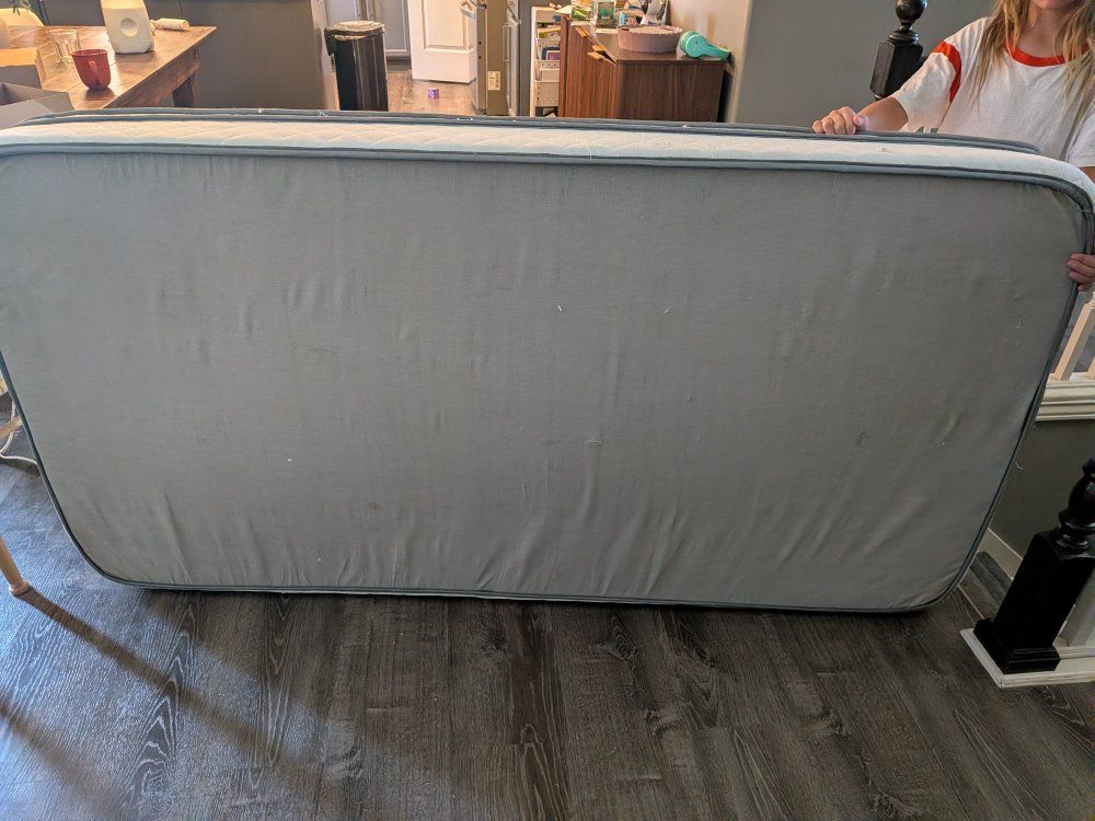Used Twin Size Mattress - Good Condition, Floral Pattern