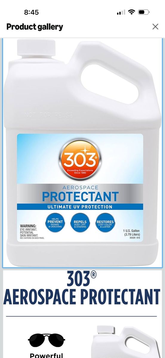 303 Aerospace Protectant Ultimate UV Protection 1 Gallon (3.79L)