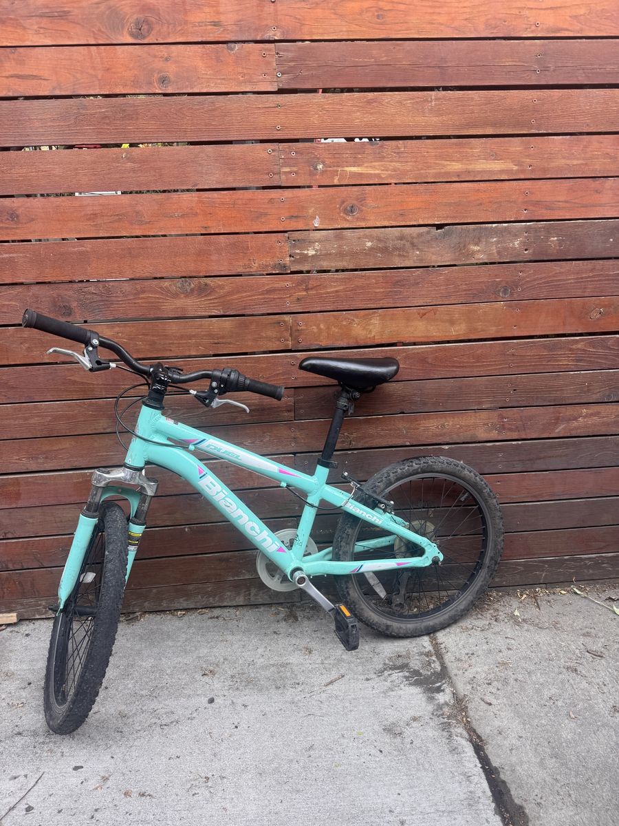 Bianchi Duel Kids Bike - Light Blue/Pink