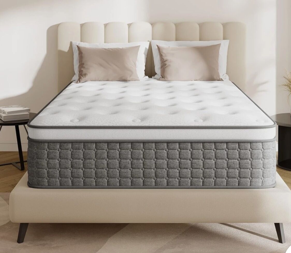 New GREOO PHS14K King Size Hybrid Mattress, 14 Inch Cooling Gel Memory Foam