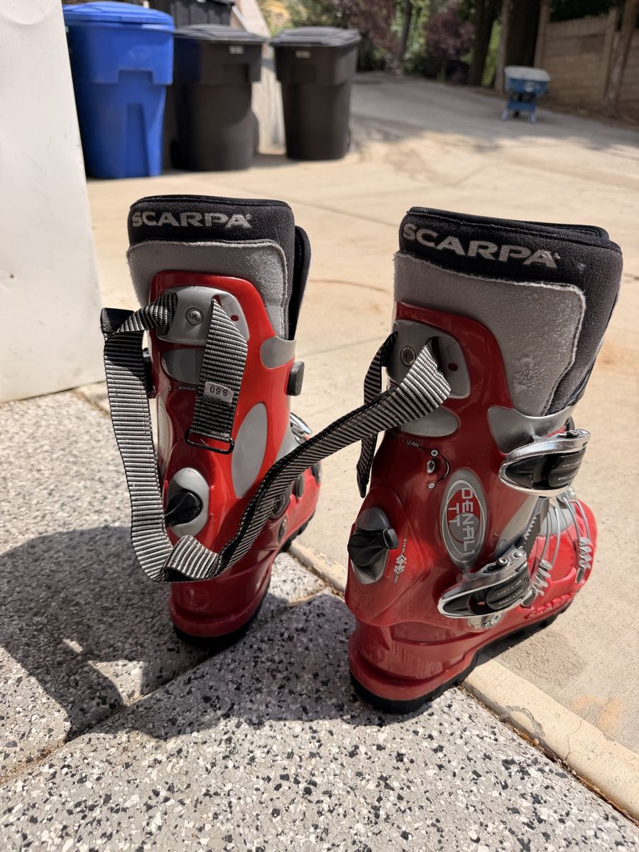 Scarpa Denali TT Alpine Touring Ski Boots - Red/Grey