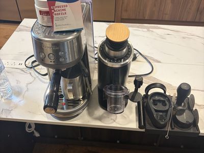 Complete espresso setup (Breville bambino/DF54 burr grinder/normcore barista kit)