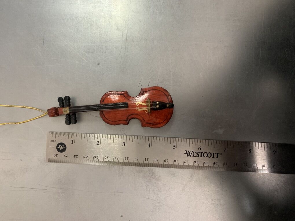 Miniature Violin Cello String Instrument Doll Wood