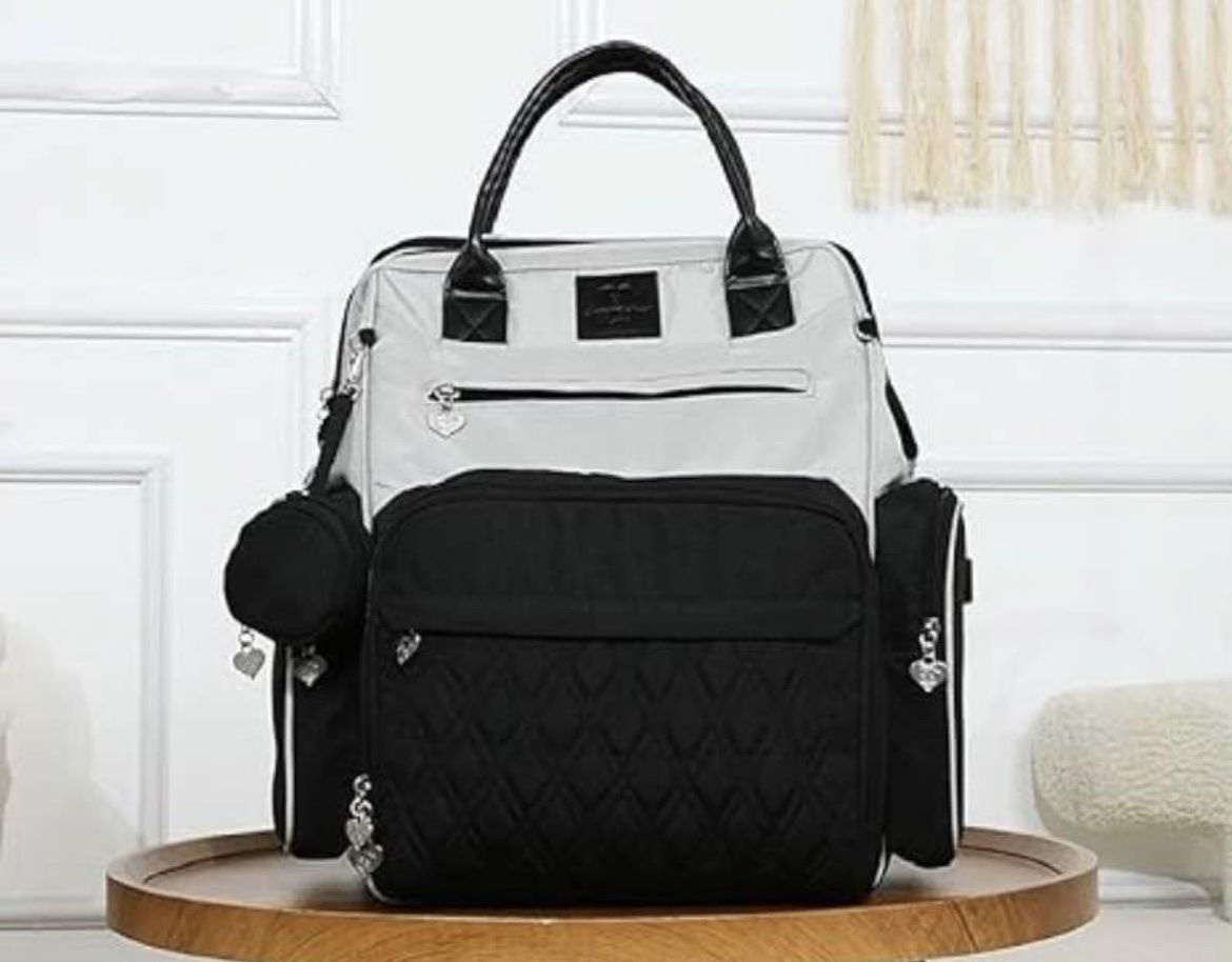 Diaper Bag Backpack Smart Baby Travel Bag Bassinet Charger USB Port