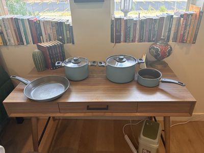 Cookware Set – Frying Pan, Saucepan & 2 Pots with Lids