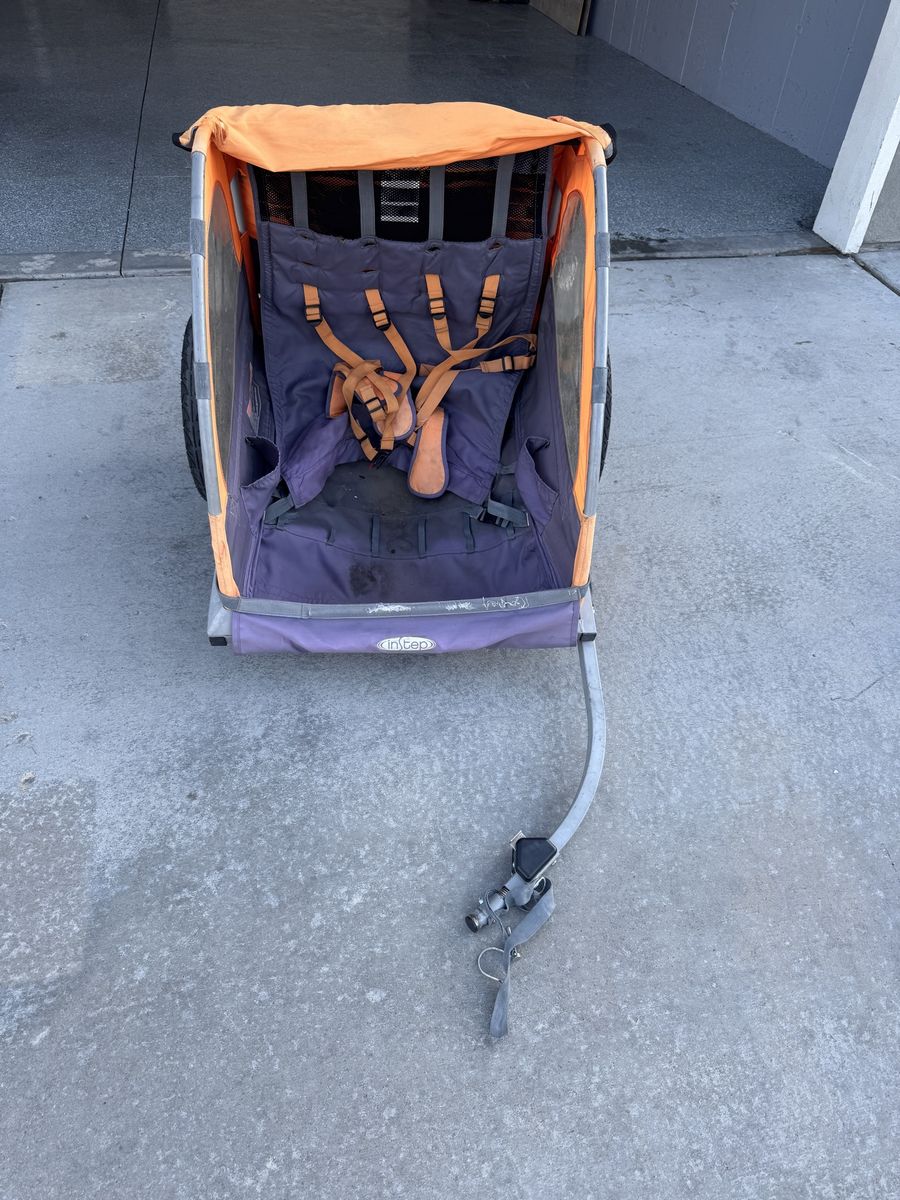 InStep Single Child Bike Trailer/Stroller - Orange/Purple, Used Condition