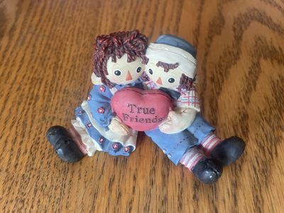 Vintage Raggedy Ann & Andy “True Friends” figurine