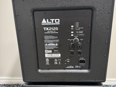 Pair of alto professional TX 212S subs (like new)