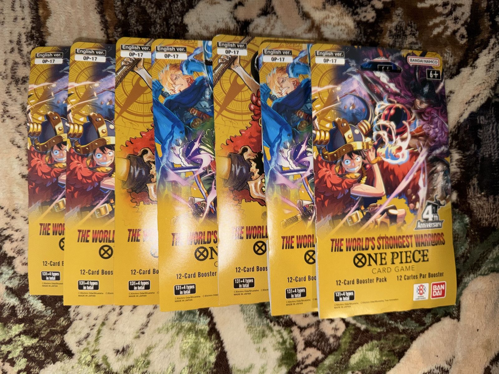 One Piece Card Game OP-17 The World's Strongest Warriors Sleeved Booster Packs and Illustration Box Vol. 7 / Vol. 8