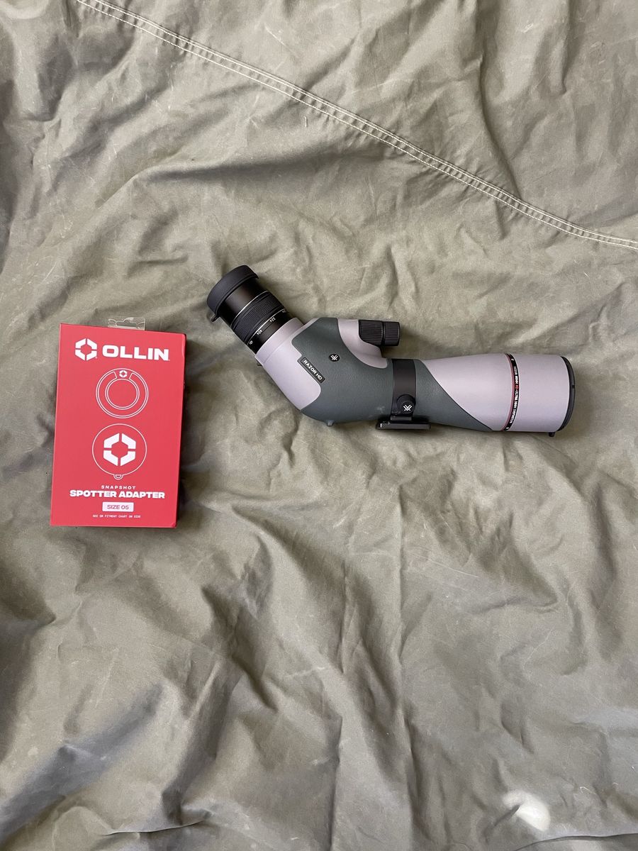 Vortex Razor HD Spotting Scope with Ollin snapshot adapter.