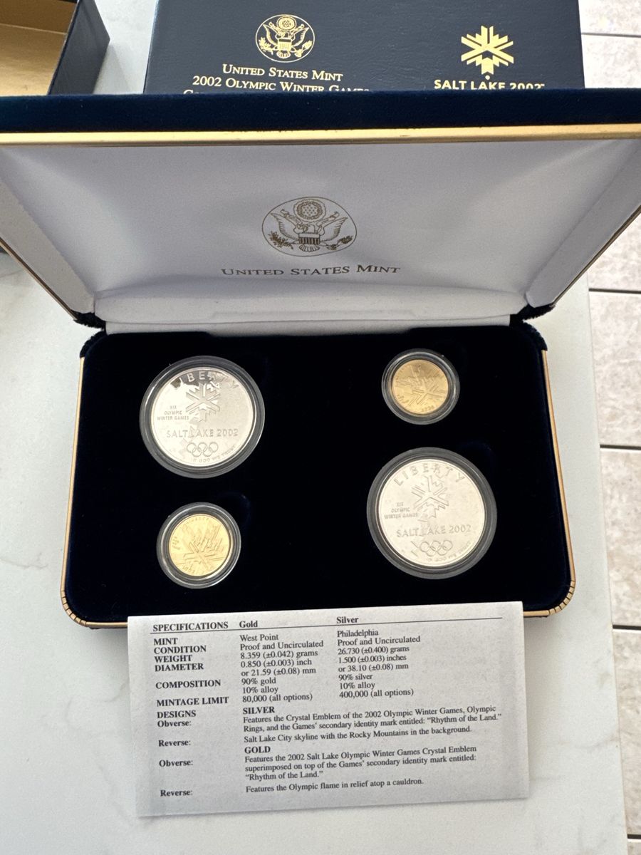 2002 Olympics set (gold&silver)