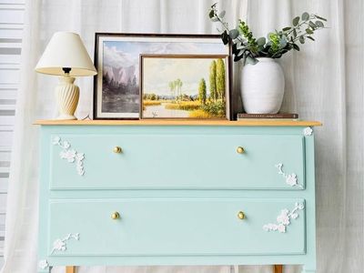 Vintage Solid Wood Drexel 2 Drawer Buffet Console Dresser | Vintage Drexel Buffet | Vintage Buffet