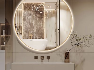 BRAND NEW NICCY Round LED Bathroom Mirror