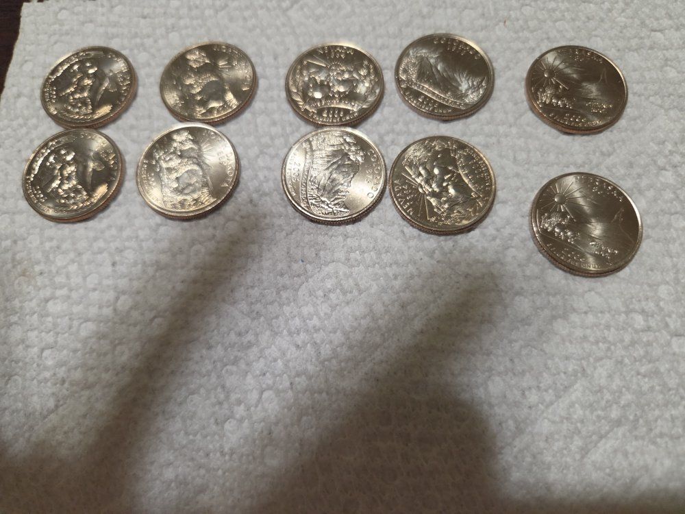 2006 state quarters uncirclated p&d  10 coin set25dollar set