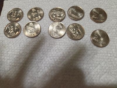 2006 state quarters uncirclated p&d 10 coin set25dollar set
