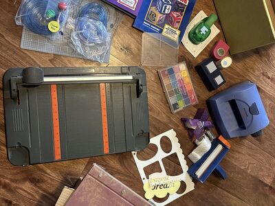 Scrapbook supplies with scrapbooks