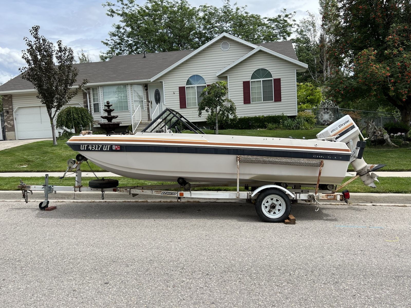 Chrysler Tri hull fishing boat.