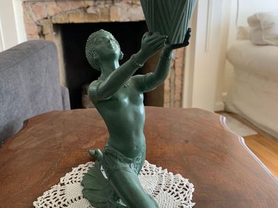 1920s French sculpture incense burner.