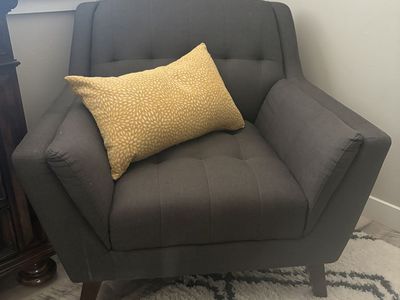 Dark Grey Accent Chair