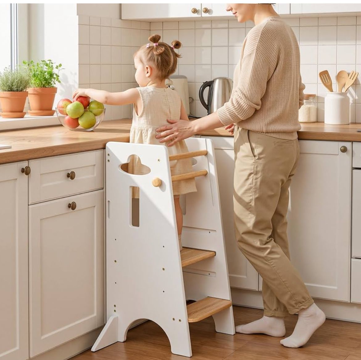 COSYLAND Toddler Standing Tower Adjustable Height