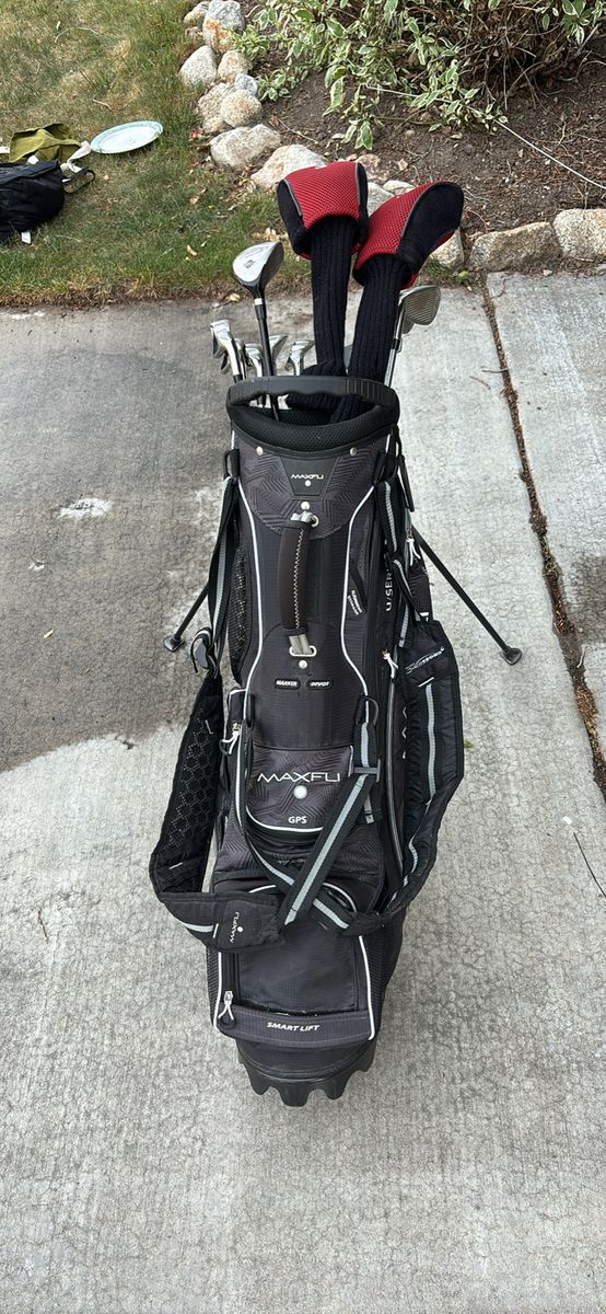 Maxfli Golf Bag with Cobra F9 Irons & Wilson Power Source Woods - Full Set, Used