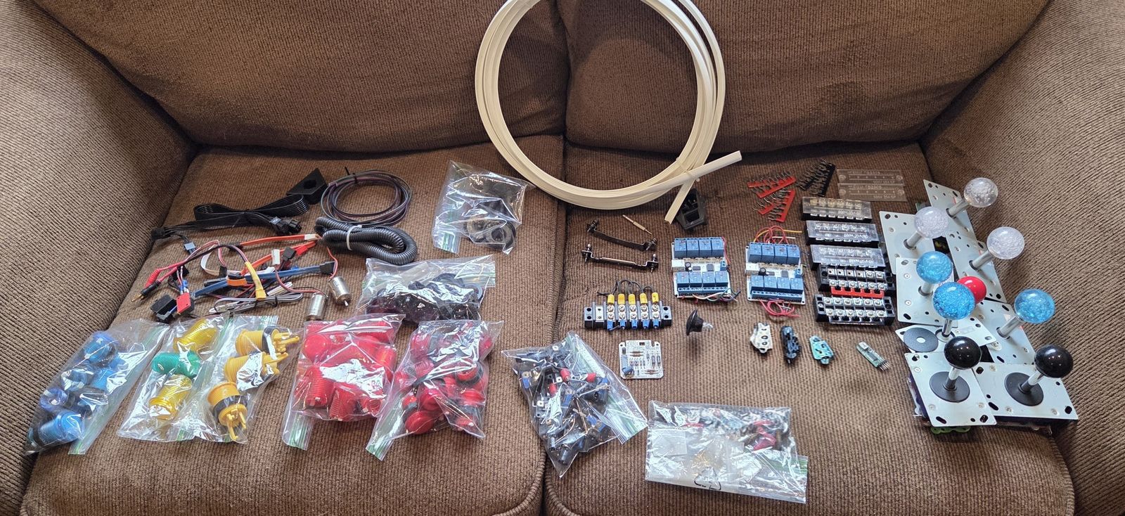 DIY Arcade Cabinet & Virtual Pinball Parts Bundle - Joysticks, Buttons, Relays & More