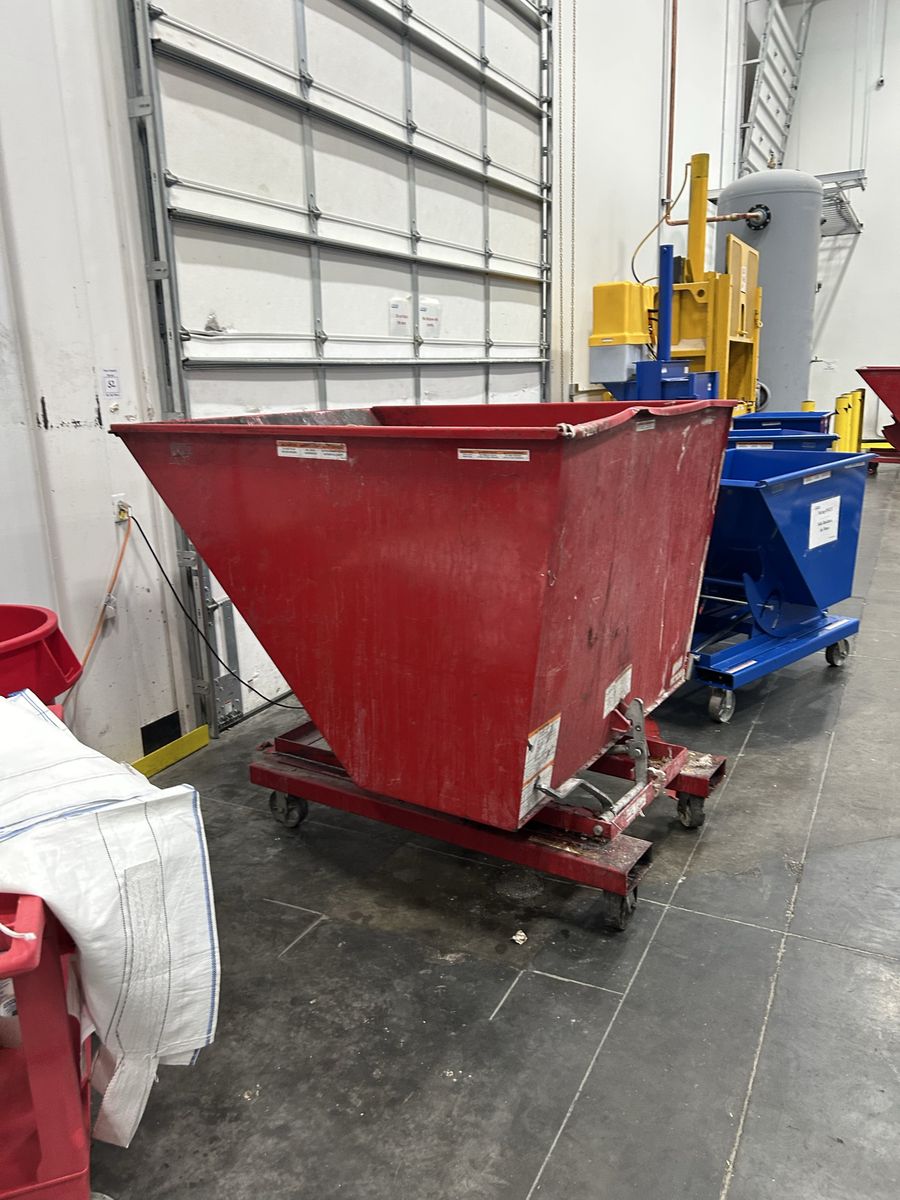 Heavy duty steel dumping hopper