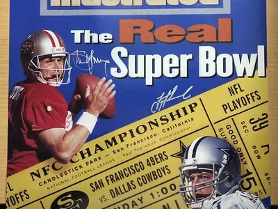 Autographed Print Steve Young/Troy Aikman COA Included