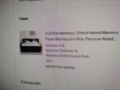 Full size bed and metal box spring