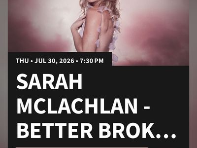 Sarah McLaughlin tickets TONIGHT!