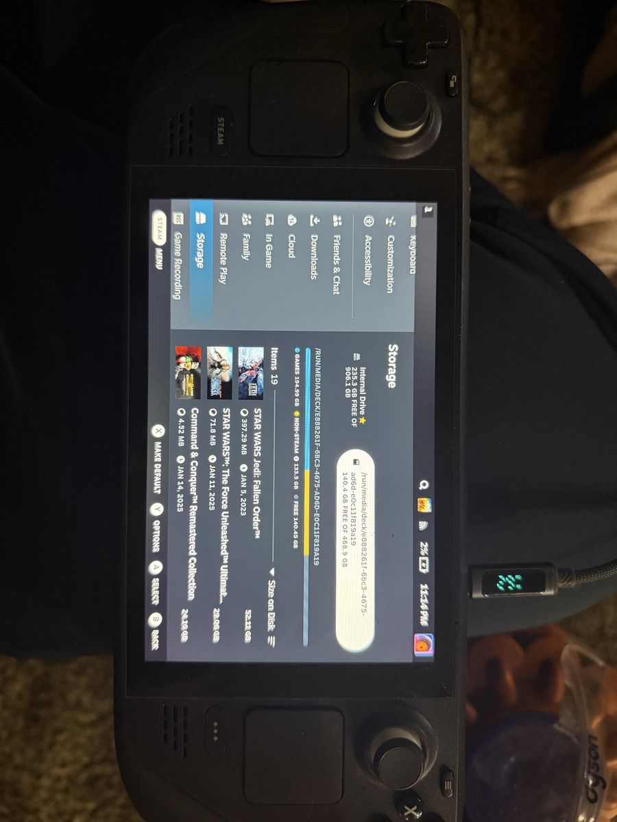 Steam Deck LCD 1TB SSD + 512gb SD card Handheld Gaming Console with Charging Cable and Docking Station
