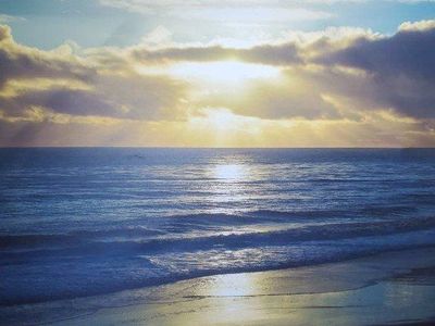 Ocean Sunset Canvas Wall Art - Large 30" x 40" Seascape Print