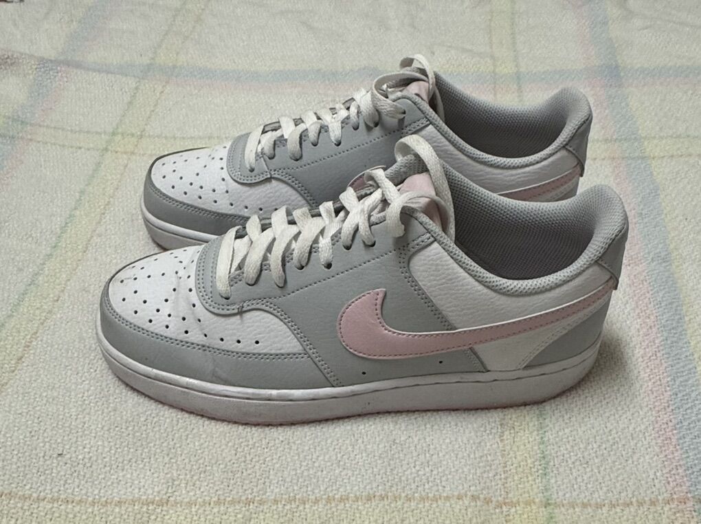 Nike Court Vision Low Womens -Size 9.5- Grey/Pink