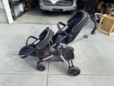 Evenflo Double Stroller + Infant Car Seat – Good Condition