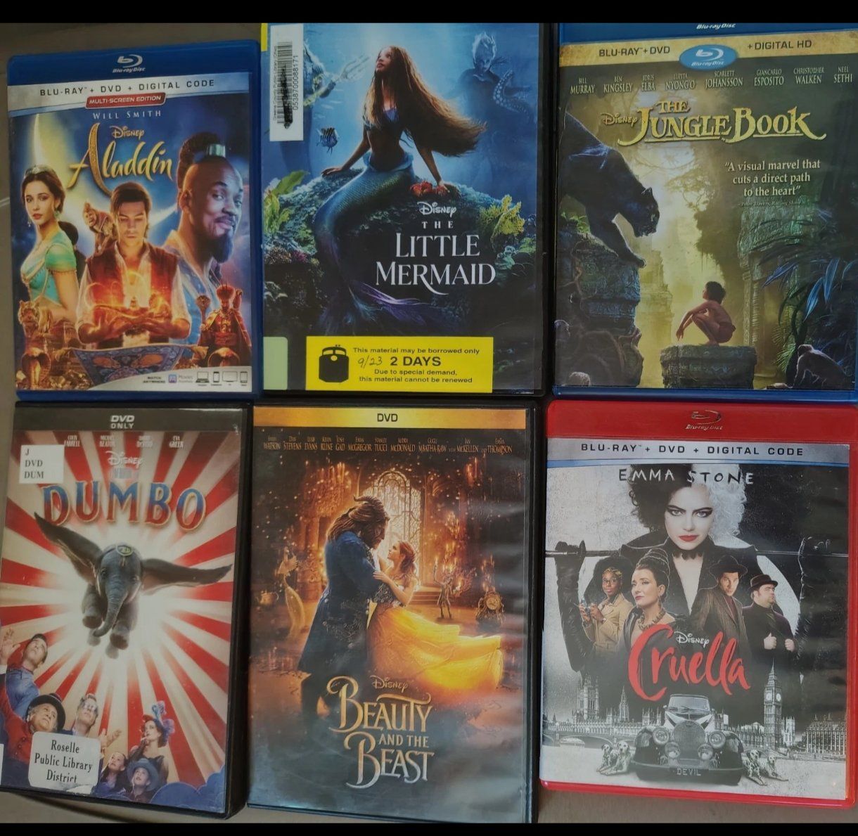 6 Disney live action dvds lot no digital codes