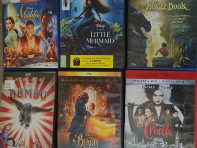 6 Disney live action dvds lot no digital codes