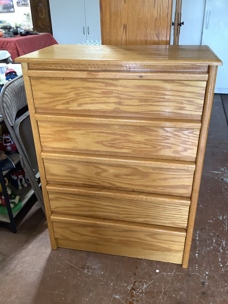 5 Drawer All Wood Dresser