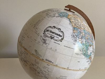 Vintage Globemaster 12” world globe