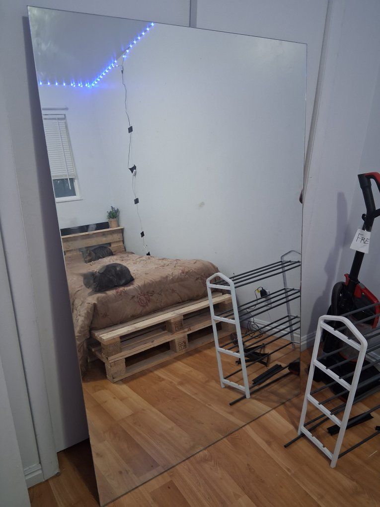 Large Frameless Wall Mirror - Full Length Floor Mirror gym mirror 