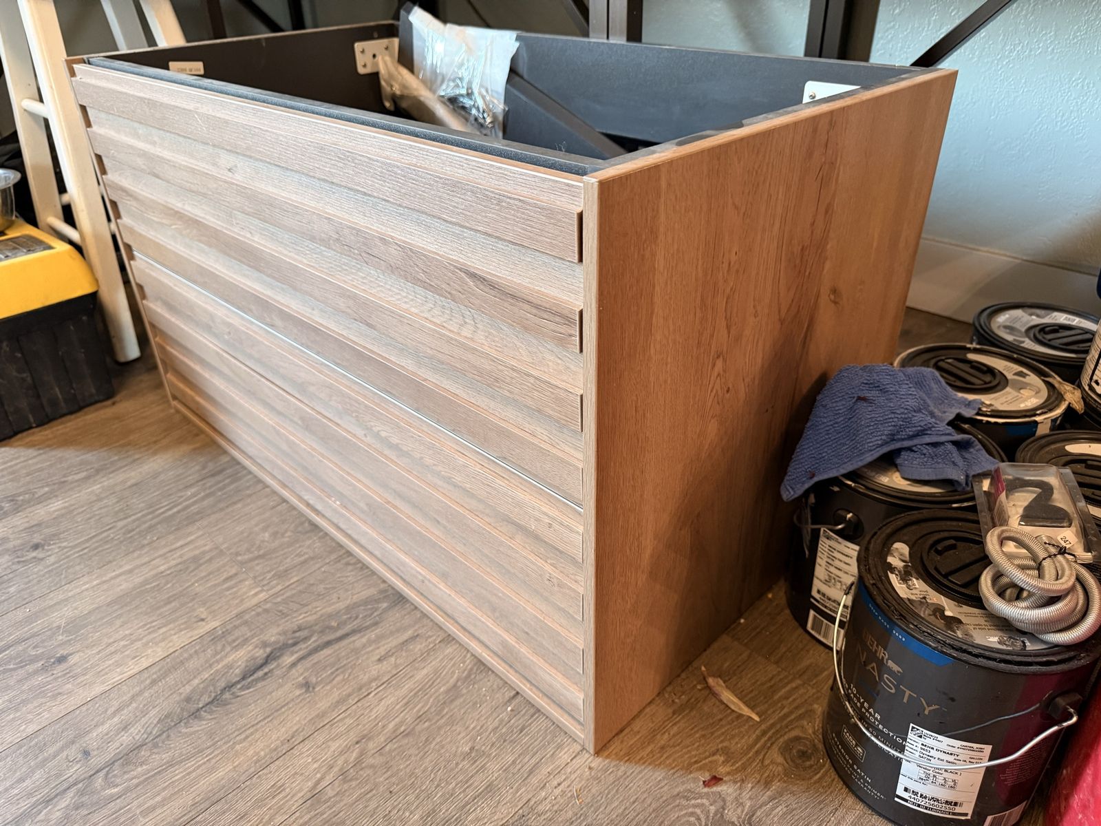 New Floating Vanity Cabinet Modern Wood Look Bathroom Storage with Drawers 35” x 19.5” x 19.5”