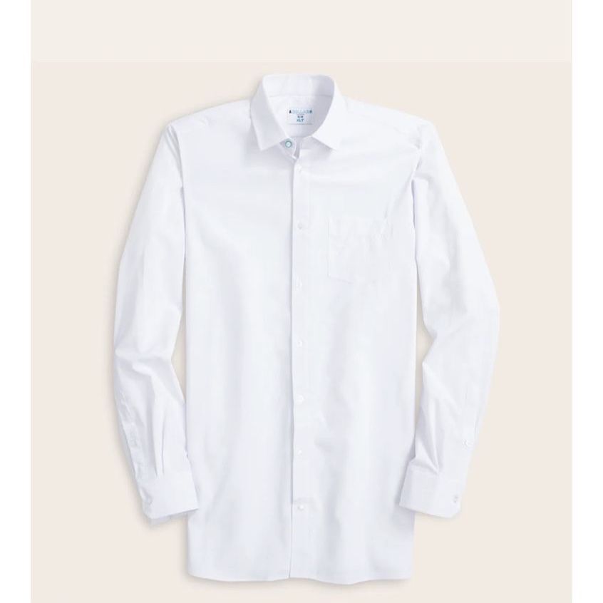 NEW &Collar Athletic Fit Dress Shirt White Size XL Missionary 