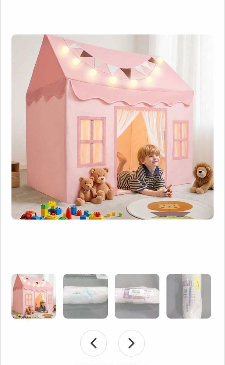 Pink kids tent